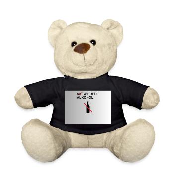 Nie Wieder Alkohol – Alkoholfrei - Teddy - Schwarz - Vorne