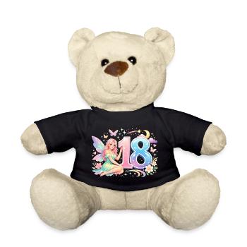 18th Birthday Elf – Retro Pastel Promotional Print - Teddy Bear - black - Front