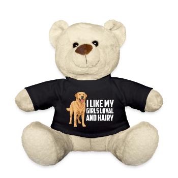 Labrador Retriever Ich mag meine Mädchen loyal und behaart - Teddy - Schwarz - Vorne