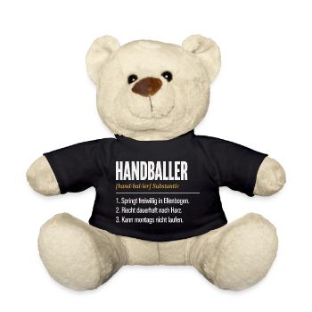 Handballer Definition – Lustiges Herren Shirt - Teddy - Schwarz - Vorne
