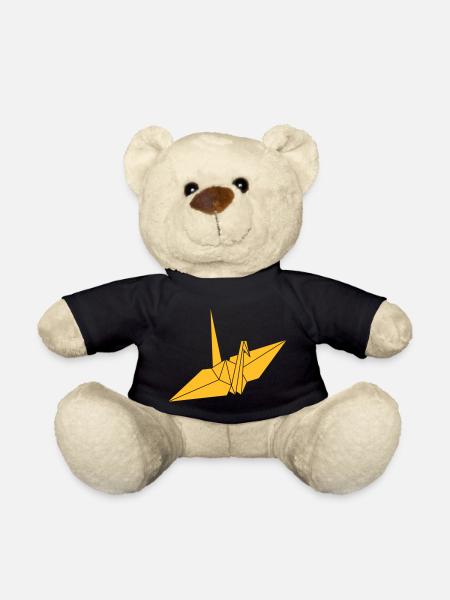 origami - Kranich - Teddy - Schwarz