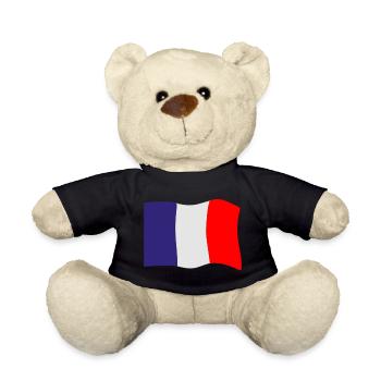 Drapeau de la France - Nounours - noir - Devant