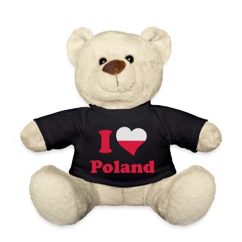 I love Poland - Teddy Bear - black - Front