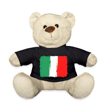 Italien National Flagge - Teddy - Schwarz - Vorne
