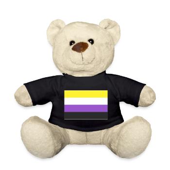 Non-binary Flagge - Teddy - Schwarz - Vorne