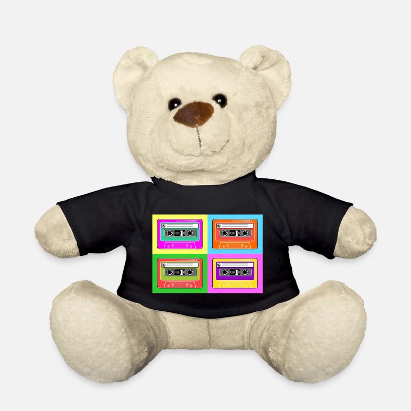 Cassette cassette pop art - Nounours - noir