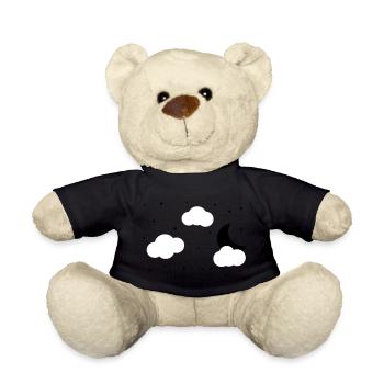 Mond, Sterne und Wolken - Teddy - Schwarz - Vorne
