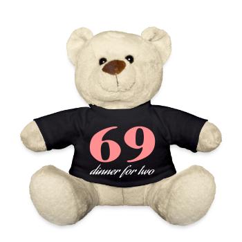 69 dinner for two - Teddy Bear - black - Front