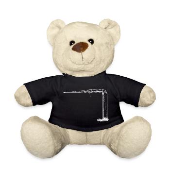 Faltkran aufgebaut weiß Kran crane - Teddy - Schwarz - Vorne