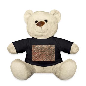 Brick Wall Texture Urban Charm - Teddy Bear - black - Front