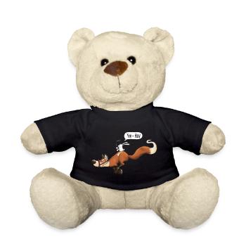 Süßer Fuchs - Füchse - Hase - Hasi - Geschenk - Teddy - Schwarz - Vorne