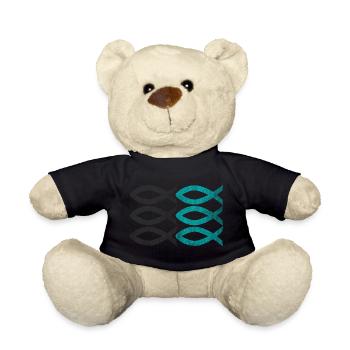 Christlich Fische Christen - Teddy - Schwarz - Vorne