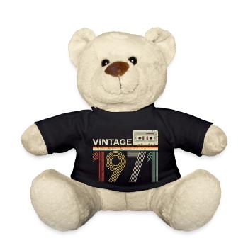 Cassette vintage 1971 - Nounours - noir - Devant