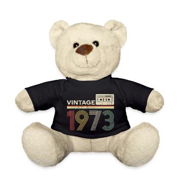 50. Geburtstag Vintage 1973 Kassette Retro Pseudo - Teddy - Schwarz - Vorne