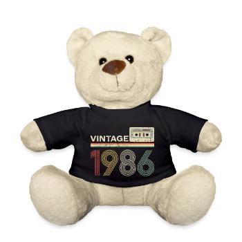 Cassette vintage 1986 - Nounours - noir - Devant