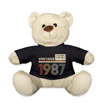 Cassette vintage 1987 - Nounours - noir - Devant