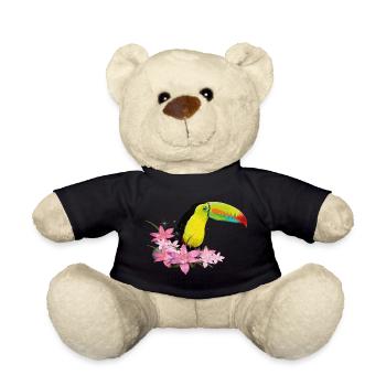 Tukan mit grüner Rechnung - Teddy - Schwarz - Vorne