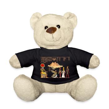 Papyrus Ägypten Horus Pyramiden Urlaub Geschenk - Teddy - Schwarz - Vorne