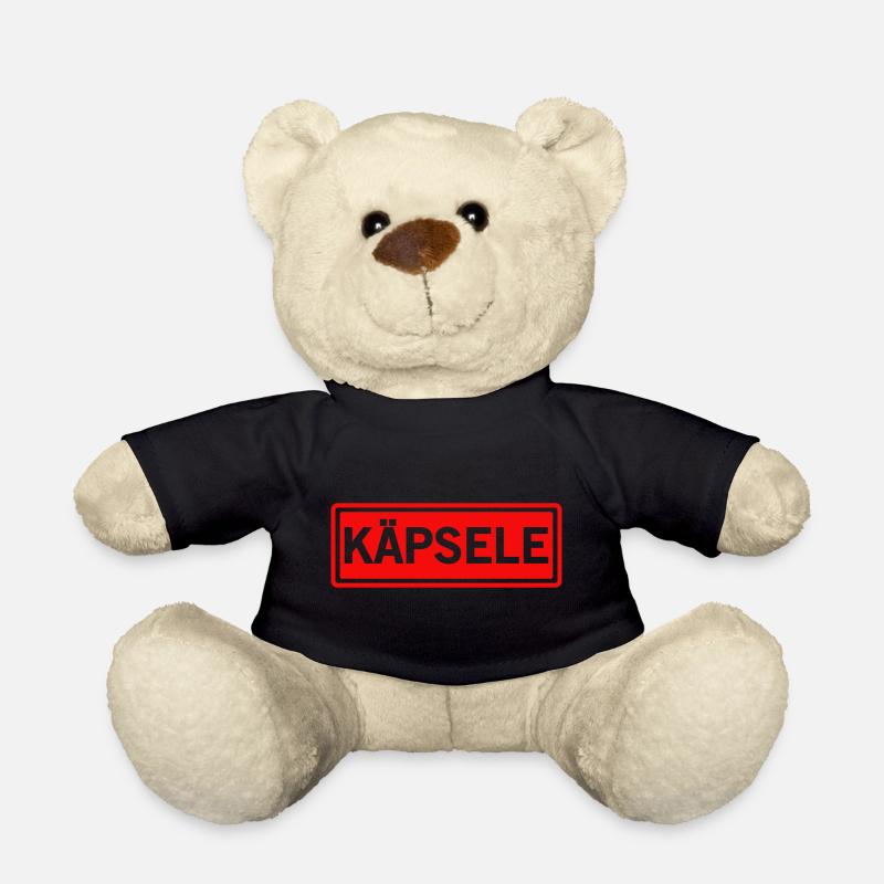 Spruch Schwäbisch Käpsele Geschenk - Teddy - Schwarz