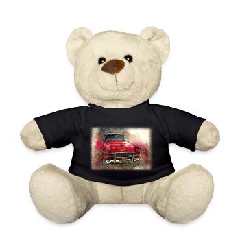 Nostalgic Old American Dream Car - Teddy Bear - black - Front
