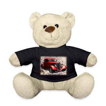 Ancienne voiture de rêve américaine nostalgique - Nounours - noir - Devant