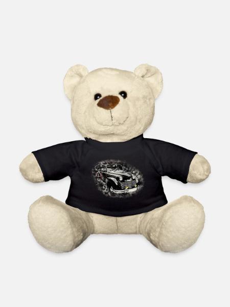 Nostalgic Old American Dream Car - Teddy Bear - black