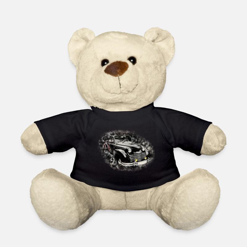 Nostalgic Old American Dream Car - Teddy Bear - black