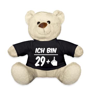 Je suis 29 ans 'Drôle de 30e anniversaire - Nounours - noir - Devant