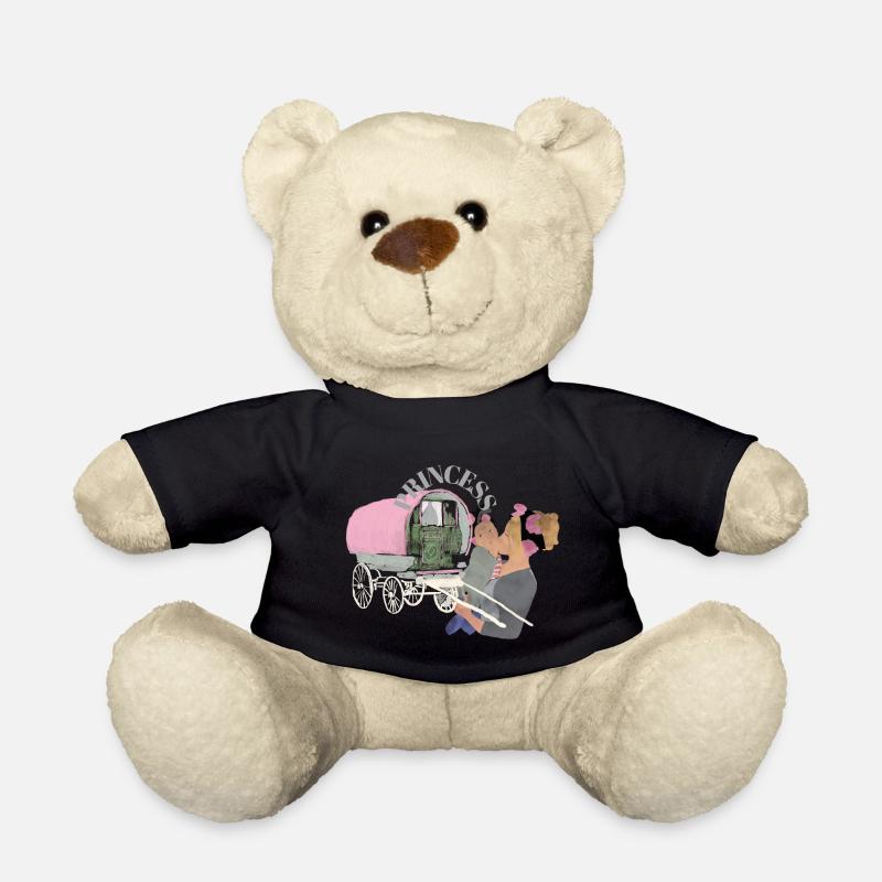 princesse, princes gitans mère et enfant peinture à la main - Nounours - noir