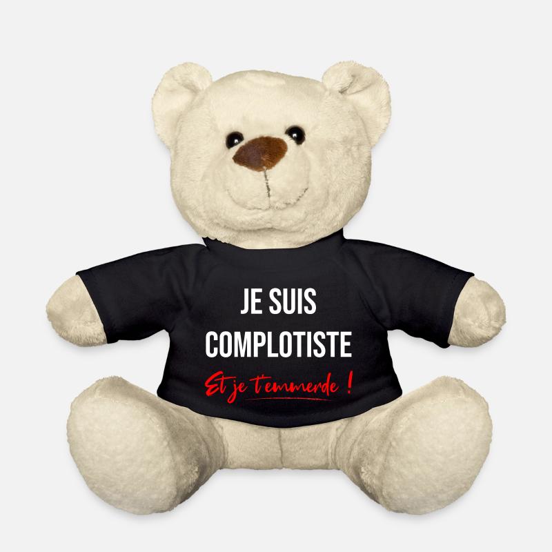 Complotiste Emmerde Blanc - Nounours - noir