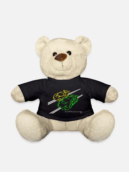 Slotracing 2 cars yellow green - Teddy - Schwarz
