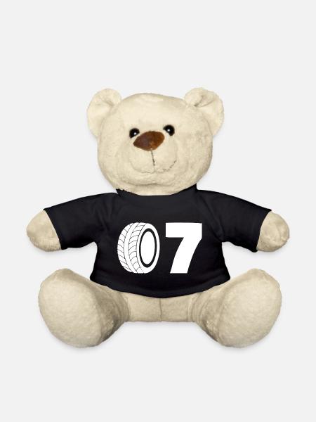 Motorsport Reifen Nummer 07 - Teddy - Schwarz