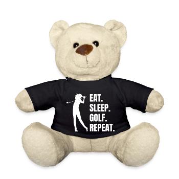 Golf Golfer Saying Golf Club Golf Ball - Teddy Bear - black - Front