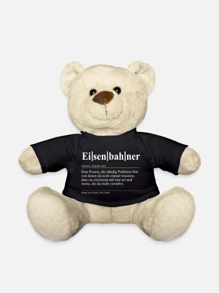Eisenbahner Lustige Berufs Definition - Teddy - Schwarz