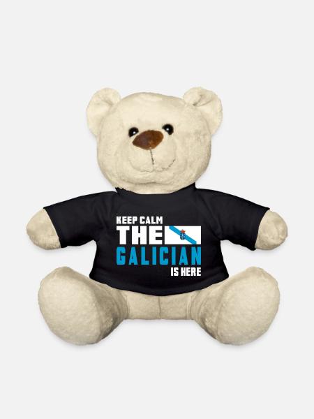Keep calm Galicien Flaggen Design - Teddy - Schwarz