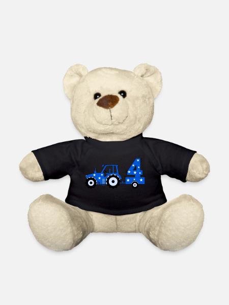 4. Geburtstag Traktor - Teddy - Schwarz