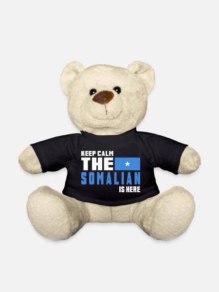 Keep Calm Somalia Flaggen Design - Teddy - Schwarz