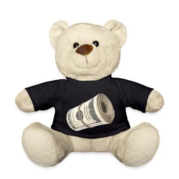 Rouleau d’argent - Cash Roll - Billets de cent dollars - Nounours - noir - Devant