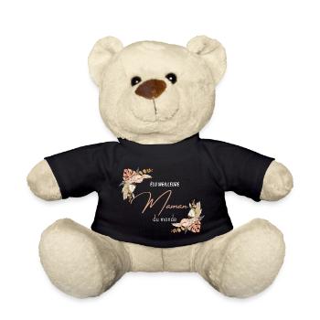 élu meilleure maman du monde - Nounours - noir - Devant