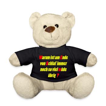 Müde - Teddy - Schwarz - Vorne