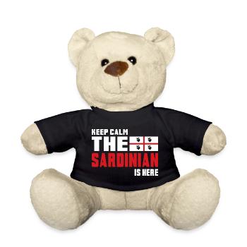 Keep Calm Sardinia flag design - Teddy Bear - black - Front
