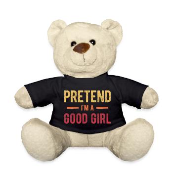 Prétendez que je suis une bonne fille - Nounours - noir - Devant