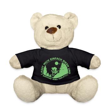 Lasst mich biken! - Mountainbiker Mountainbike - Teddy - Schwarz - Vorne