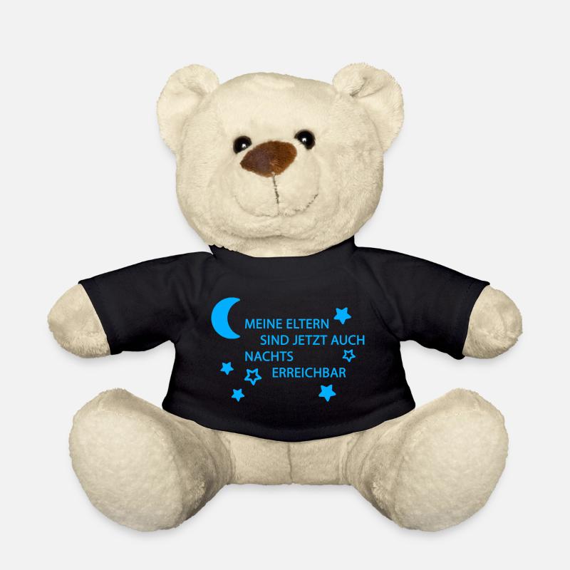 Eltern erreichbar hellblau - Teddy - Schwarz