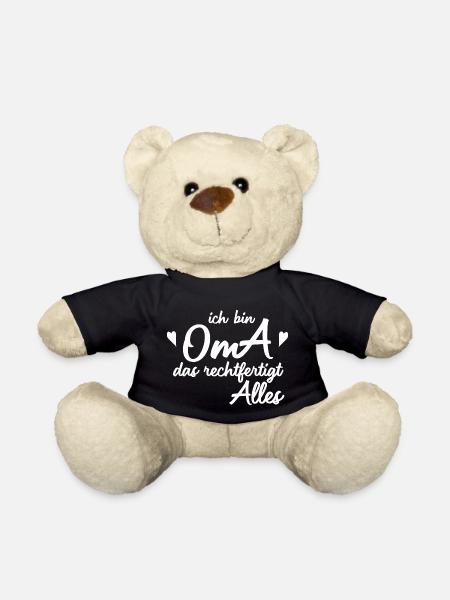 ich bin OMA das rechtfertigt Alles. - Teddy - Schwarz