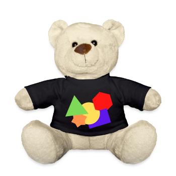 Formen bunt - Teddy - Schwarz - Vorne