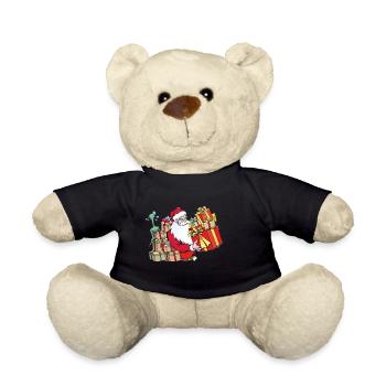 Weihnachtsmann - Teddy - Schwarz - Vorne