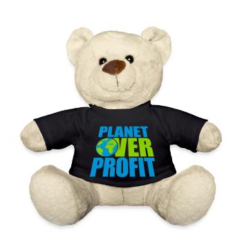 planet over profit Zitat - Teddy - Schwarz - Vorne