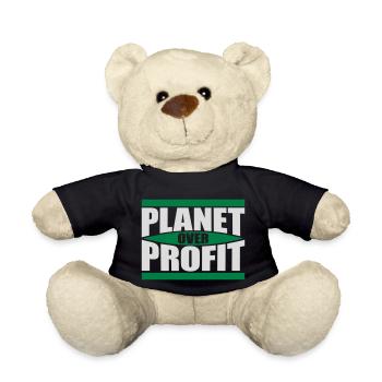planet over profit Zitat - Teddy - Schwarz - Vorne