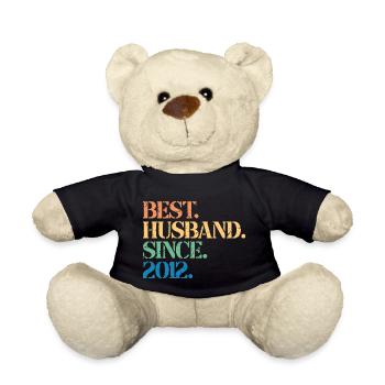 Meilleur mari depuis 2012, cadeau d’anniversaire de 11 ans - Nounours - noir - Devant